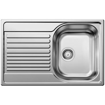   BLANCO TIPO 45 S compact, mosogatótálca, natúr rozsdamentes acél excenter nélkül (207830 mos+222404 lef)