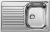 BLANCO TIPO 45 S compact, mosogatótálca, natúr rozsdamentes acél excenter nélkül (207830 mos+222404 lef)