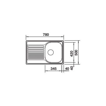   BLANCO TIPO 45 S compact, mosogatótálca, natúr rozsdamentes acél excenter nélkül (207830 mos+222404 lef)