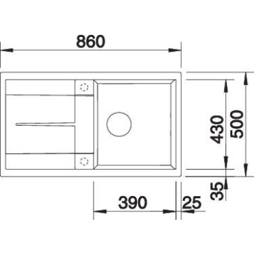 BLANCO METRA 5 S palaszürke exc.