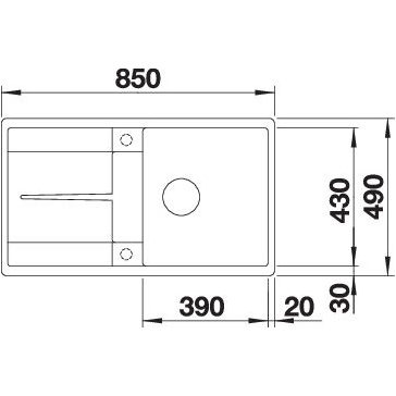 BLANCO METRA 5S-F palaszürke exc., SZINTBE ÉPÍTÉS
