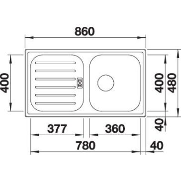   BLANCO FLEX PRO 45 S mosogatótálca, natúr rozsdamentes acél, excenter nélkül (232887 mos+232250 lef)