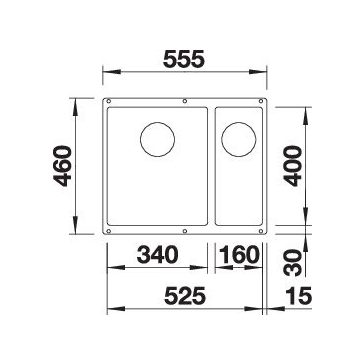 BLANCO SUBLINE 340/160-U b. kávé e.n.