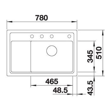 BLANCO ZENAR XL 6S C jobb fehér tart.n