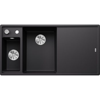 BLANCO AXIA III 6 S bal fekete üveg tart.