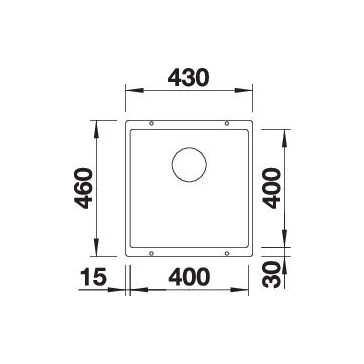 BLANCO SUBLINE 400-U fekete exc.n.