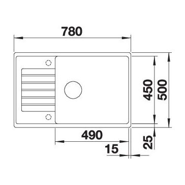 BLANCO ZIA XL 6 S C fekete exc.n.