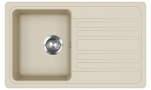EVIDO Cubo 45S gránit mosogató, 780 x 500 mm, bézs