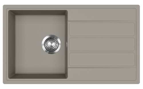EVIDO Easy 45S gránit mosogató, 760 x 440 mm, platina