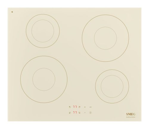 SMEG INDUKCIÓS FŐZŐLAP, Universal design, 60 cm, 4 főzőzóna, bézs 
