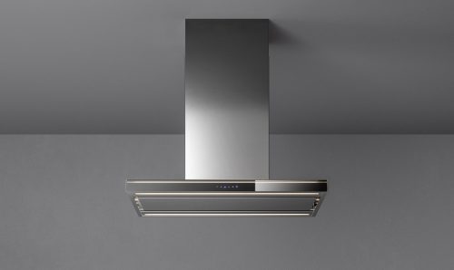 Falmec LUMINA NRS 90 cm sziget páraelszívó, inox/fekete üveg