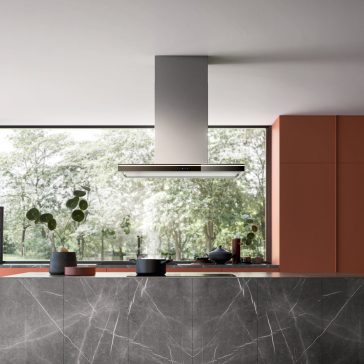   Falmec LUMINA NRS 90 cm sziget páraelszívó, inox/fekete üveg