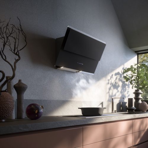 Falmec VERSO 85 cm fali páraelszívó, fekete üveg