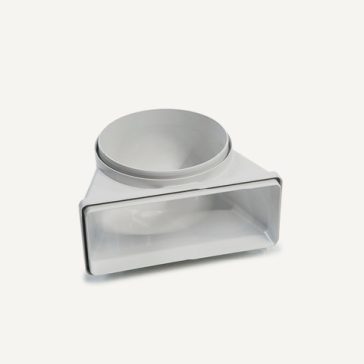 Falmec átalakító könyök idom 90°, D=150mm / 220x90 mm